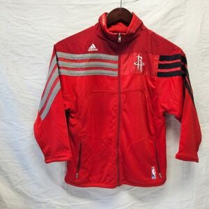 Adidas Houston Rockets NBA Track Jacket Kids Size‎ S 8 Red Full Zip Warmup